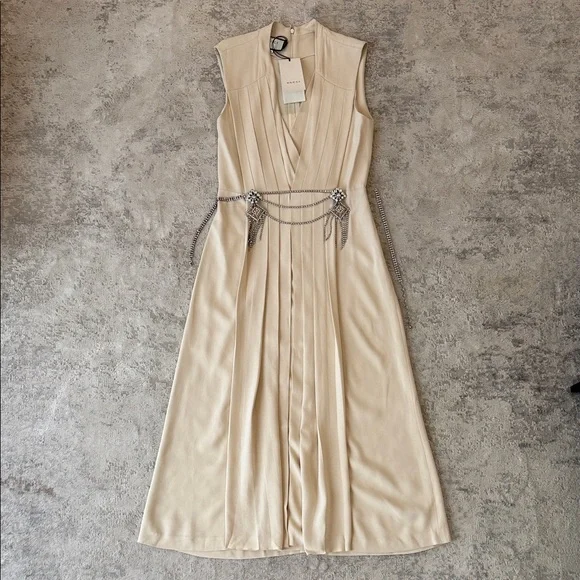 Gucci Cream Midi Dress with Belt - Picture 1 of 15